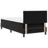 Stella Homewares Box Spring Bed with Mattress Black King Single Velvet