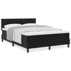 Stella Homewares Box Spring Bed with Mattress Black Full Velvet