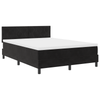Stella Homewares Box Spring Bed with Mattress Black Full Velvet