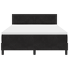 Stella Homewares Box Spring Bed with Mattress Black Full Velvet