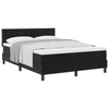 Stella Homewares Box Spring Bed with Mattress Black Full Velvet