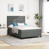 Stella Homewares Box Spring Bed with Mattress Dark Grey Queen Fabric