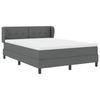 Stella Homewares Box Spring Bed with Mattress Dark Grey Queen Fabric