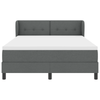 Stella Homewares Box Spring Bed with Mattress Dark Grey Queen Fabric