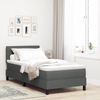 Stella Homewares Box Spring Bed with Mattress & LED Dark Grey King Single Fabric
