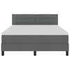 Stella Homewares Box Spring Bed with Mattress&LED Dark Grey Full Fabric