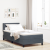 Stella Homewares Box Spring Bed with Mattress & LED Dark Grey King Single Fabric