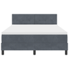 Stella Homewares Box Spring Bed with Mattress & LED Dark Grey Queen Fabric