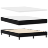 Stella Homewares Box Spring Bed with Mattress & LED Black Queen Velvet