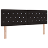 Stella Homewares Box Spring Bed with Mattress & LED Black Queen Velvet