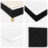 Stella Homewares Box Spring Bed with Mattress & LED Black King Single Velvet