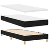 Stella Homewares Box Spring Bed with Mattress & LED Black King Single Velvet