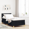 Stella Homewares Box Spring Bed with Mattress & LED Black King Single Velvet