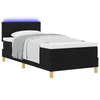 Stella Homewares Box Spring Bed with Mattress & LED Black King Single Velvet