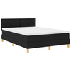 Stella Homewares Box Spring Bed with Mattress & LED Black Full Velvet