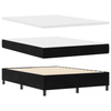 Stella Homewares Box Spring Bed with Mattress & Bench Black Queen Velvet