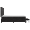 Stella Homewares Box Spring Bed with Mattress & Bench Black Queen Velvet
