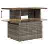 Stella Homewares 10 Piece Garden Dining Set with Cushions Grey Poly Rattan Acacia