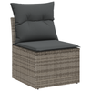 Stella Homewares 10 Piece Garden Dining Set with Cushions Grey Poly Rattan Acacia