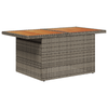 Stella Homewares 10 Piece Garden Dining Set with Cushions Grey Poly Rattan Acacia