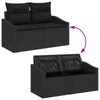 Stella Homewares 10 Piece Garden Dining Set with Cushions Black Poly Rattan