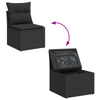 Stella Homewares 10 Piece Garden Dining Set with Cushions Black Poly Rattan