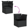 Stella Homewares 10 Piece Garden Dining Set with Cushions Black Poly Rattan