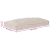 Stella Homewares Cream Fabric Pallet Sofa Cushion