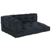 Stella Homewares Pallet Sofa Cushion with Arm and Back Support - Anthracite Fabric