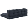 Stella Homewares Pallet Sofa Cushion with Back Support - Charcoal Fabric