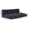 Stella Homewares Pallet Sofa Cushion with Back Support - Charcoal Fabric