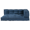 Stella Homewares Pallet Sofa Cushion with Arm and Back Support - Blue Fabric