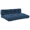 Stella Homewares Pallet Sofa Cushion with Back Support - Blue Fabric
