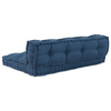 Stella Homewares Pallet Sofa Cushion with Back Support - Blue Fabric