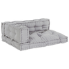 Stella Homewares Pallet Sofa Cushion with Arm and Back Support - Grey Fabric