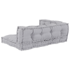 Stella Homewares Pallet Sofa Cushion with Arm and Back Support - Grey Fabric