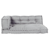 Stella Homewares Pallet Sofa Cushion with Arm and Back Support - Grey Fabric