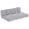 Stella Homewares Pallet Sofa Cushion with Back Support - Grey Fabric