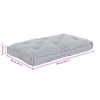 Stella Homewares Pallet Sofa Cushion Grey Fabric