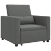 Stella Homewares 3-in-1 Single Sofa Bed Convertible Dark Grey Fabric