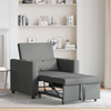 Stella Homewares 3-in-1 Single Sofa Bed Convertible Dark Grey Fabric