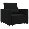Stella Homewares 3-in-1 Single Sofa Bed Convertible Black Fabric