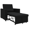 Stella Homewares 3-in-1 Single Sofa Bed Convertible Black Fabric