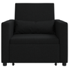 Stella Homewares 3-in-1 Single Sofa Bed Convertible Black Fabric