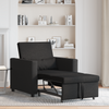 Stella Homewares 3-in-1 Single Sofa Bed Convertible Black Fabric