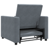 Stella Homewares 3-in-1 Single Sofa Bed Convertible Dark Grey Velvet