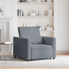 Stella Homewares 3-in-1 Single Sofa Bed Convertible Dark Grey Velvet