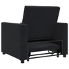 Stella Homewares 3-in-1 Single Sofa Bed Convertible Black Velvet