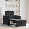 Stella Homewares 3-in-1 Single Sofa Bed Convertible Black Velvet