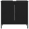 Stella Homewares Bathroom Sink Cabinet Black Oak 60x30x60 cm Engineered Wood